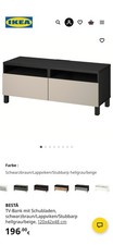 IKEA Besta TV-Board/Bank Dunkelbraun/ Weiß 120X40X38CM