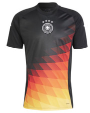 Adidas Deutschland DFB Fußball PRE Match Trikot Schwarz Rot IW7956 Größe S