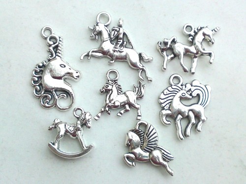 Anhänger set pferd charm - 7x,