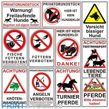 SCHILD ACHTUNG VERBOTEN TIERE