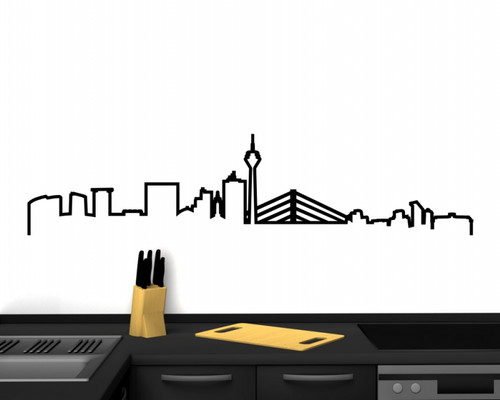Düsseldorf skyline silhouette - skyline,