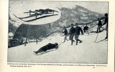 Erfindung eines italienischen Alpini: Transportschlitten für Verletzte von 1908