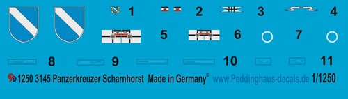 Peddinghaus decals 1250 - 1/1250, 3145