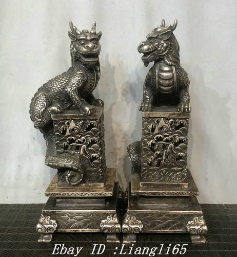 China bronze silber kylin - bronze,