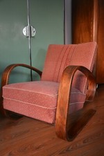 Original Freischwinger Sessel Miroslav Navratil UP Zavody 1930 Bauhuas