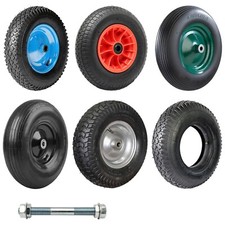 HERO Schubkarrenrad Ersatzrad Luftrad / Vollgummi Reifen Rad Schubkarre Achse