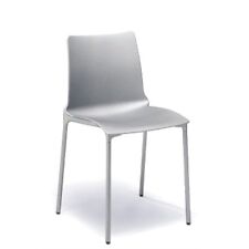 BALERI LISA, Stuhl stapelbar, silbergrau, Kunststoff / Aluminium, sofort, NEU