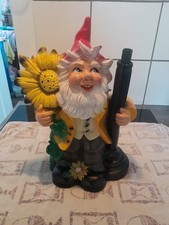 Liebermann Gartenwerg Mit Sonnenblume, Halterung Für Solarlampe In OVP.  