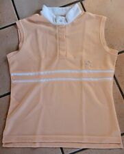 apricotfarbene Turnierbluse / Turniershirt - ärmellos - Frank Sommer - Größe L