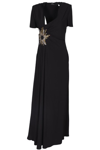 Gucci schwarzes seidenkleid - schwarzes,
