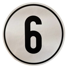 Geschwindigkeitsschild Aufkleber 6 km/h Schlepper Traktor Trecker weiß