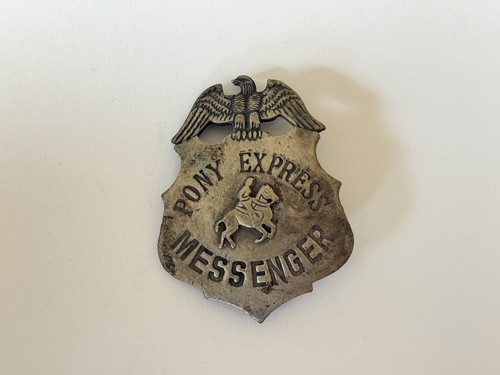 Pony express messenger badge - express,