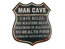 Blechschild "Man Cave"