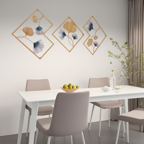 3pcs wanddekorationen ginkgo - wanddekorationen,