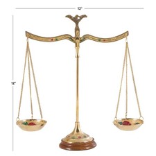 12" Metal Floral Small Vintage