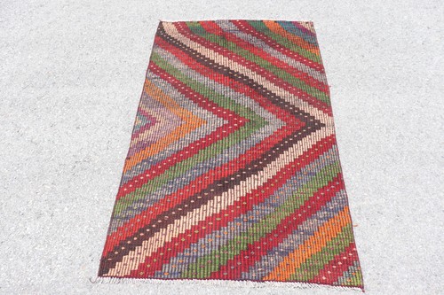 Vintage kelim akzent teppich - vintage,