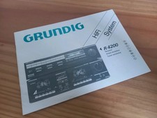 Alte Anleitung Grundig Receiver R 4200 Manual Nostalgie Technik Retro HiFi
