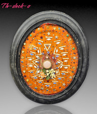 MEDAILLON RELIQUIAR RAHMEN NAPOLEON III RELIQUARY FRAME MEDALION