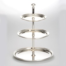 Silber Etagere 30cm 3-stöckig