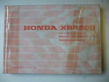Honda XBR 500 Fahrerhandbuch