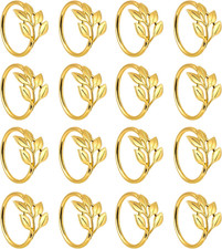 16 StüCk Serviettenringe Gold
