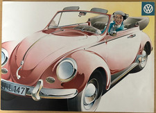 Original Werbung Prospekt Volkswagen VW Käfer Karmann Cabrio, 1959, sehr selten