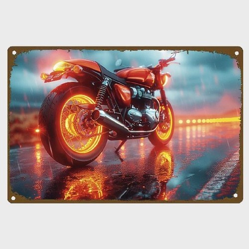 Blechschild bike biker - blechschild,