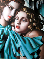 TAMARA DE LEMPICKA: Schöne Lithographie limitiert auf 300 , signiert, 50x65cm