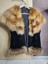 Echtes Fuchsfell Leder Weste  Gr.M  , Reißverschluss defekt Damen