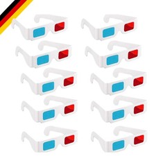 3D Brille 10 Paar Papier Rot