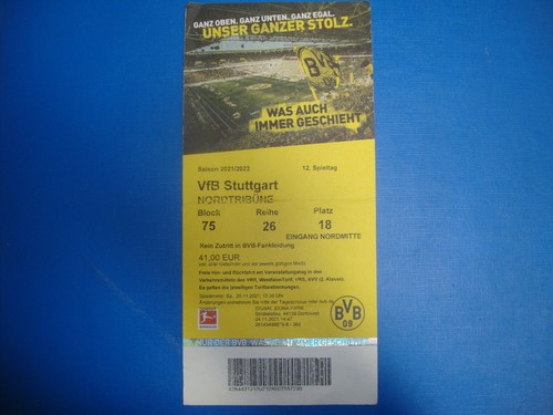 Ticket bvb dortmund vfb - bvb,