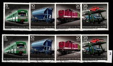 DDR 1979: 2 x 2414 -2417, "Eisenbahn"  Satz je postfrisch + gestempelt, s.Bild 2