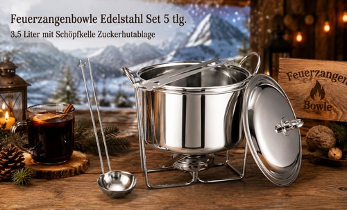 Feuerzangenbowle edelstahl set - edelstahl,