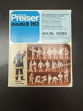 Preiser Spur H0 16351 Feuerwehrmänner in moderner Einsatzkleidung. Zuberhör. NEU