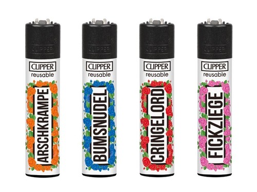 Clipper feuerzeuge 4er set - feuerzeuge,