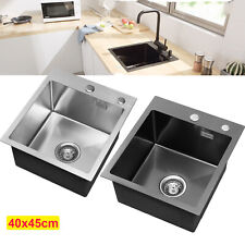 Küchenspüle Einbauspüle Spülbecken Edelstahl spüle mit Ablaufgarnitur 40x45cm 