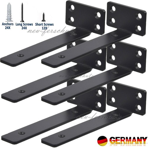 Regalhalterung schwarz - 6x,