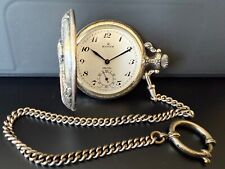 Edox Delfin Taschenuhr Savonette  Gehäuse ziseliert ETA 6498