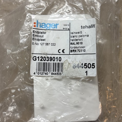Hager tehalit endplatte - /,