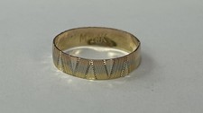 (MA6) 14k Tri-Tone Gold Etched