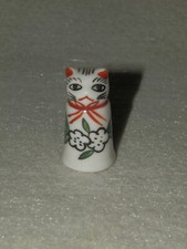 Porzellan Fingerhut - Katze -