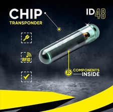 ★1x Transponder Wegfahrsperre Glas Chip ID48 für VW BORA FOX GOLF 4 POLO PASSAT★