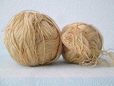 Häkelgarn beige/gold, Handarbeiten, häkeln, Vintage, schon älter