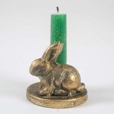 Gold Metall Hase Kerzenhalter