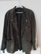 Feiner / Trachten Janker / Lederjacke Herren Gr. 56 / XXL Grün/Braun gebraucht