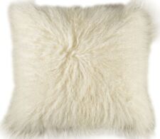 Tibet Lammfell Kissenbezug natur weiß gelockt ca. 60 x 60 cm Lammfell Kissen