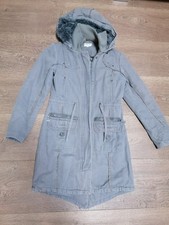 Damen Parka Mantel grau mit