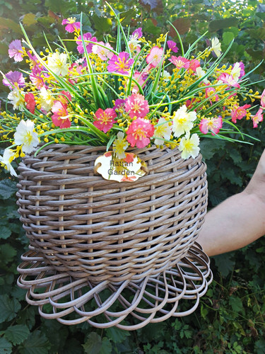 Rattan garden blumentopf korb - rattan,