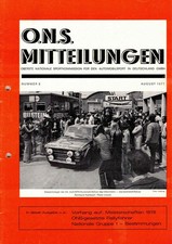 ONS Mitteilungen Nr. 8 August