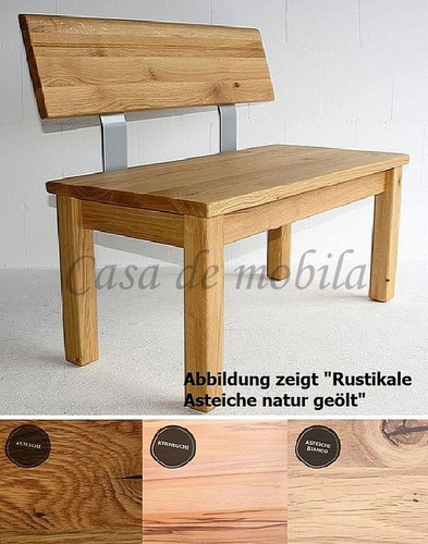 Massivholz bank 120cm - bank,